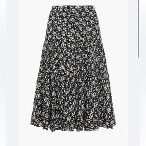 Marc Jacobs Black printed floral skirt size 2